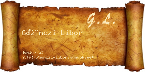 Gönczi Libor névjegykártya